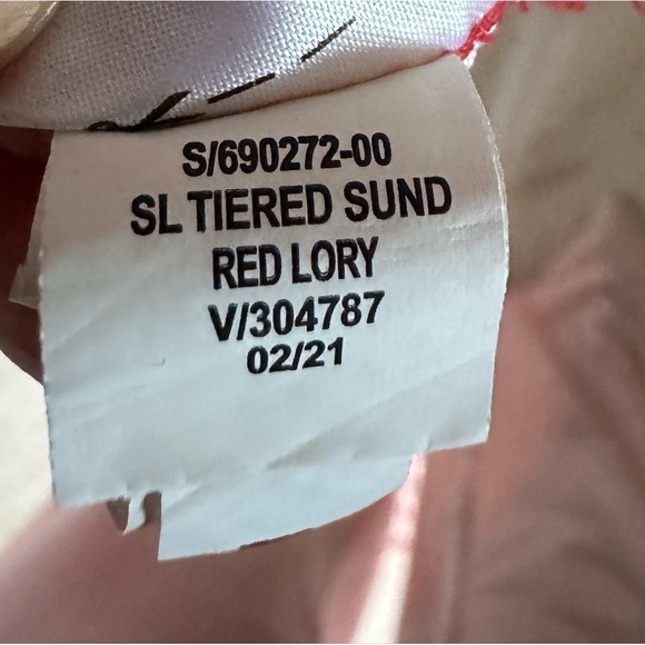 ❤️ NWT Old Navy Women's Tiered Tie-Front Maxi Swing Sundress Dress Red Lory SZ L - Picture 4 of 16